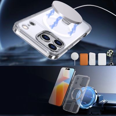4. Hybrid Armor X Schutzhülle für Samsung Galaxy S25 FE mit Ständer, kompatibel mit MagSafe – Transparent