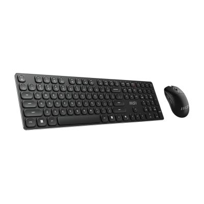 3. MSI FORGE K210 Kabelloses Set mit Tastatur und Maus (inkl. USB-Anschluss) – Heim-/Büro-Set, Schwarz