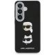 3. Karl Lagerfeld Saffiano Doppelkopf-Metallhülle für Samsung Galaxy S26 - Schwarz