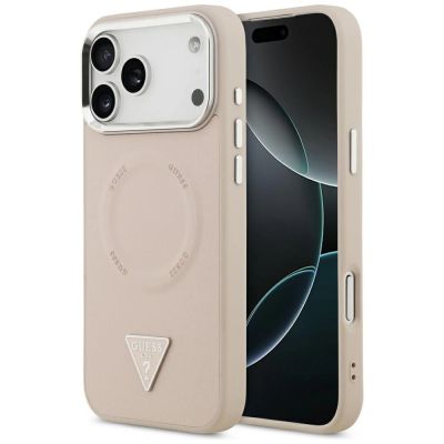 Guess Triangle Logo MagSafe Hülle für iPhone 17 Pro - pink