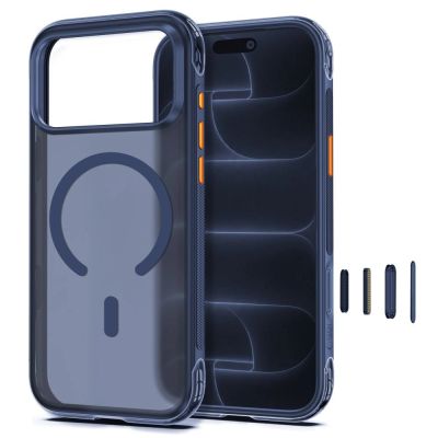 2. Tech-Protect MagAir MagSafe CC Hülle für iPhone 18 Pro / 17 Pro – Mattes Dunkelblau