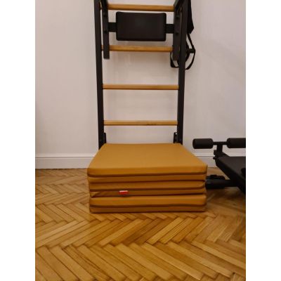 54. Zusammenklappbare Turnmatte, braun, 180 cm, Bank