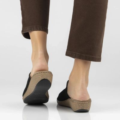 6. Schwarze Keilsandalen aus Leder, Filippo DK7567