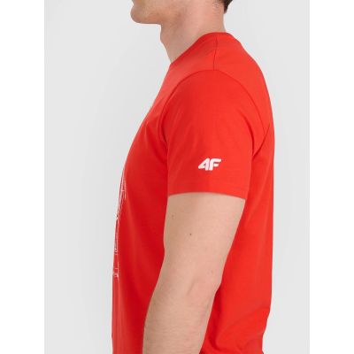 3. Herren-T-Shirt mit Volleyball-Print, Größe 4F 4FRAW25TTSHM3236-62S