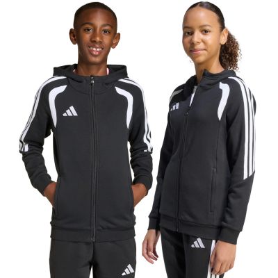 adidas Tiro 26 League Sweatshirt Kapuzenpullover mit durchgehendem Reißverschluss für Kinder, Schwarz KF3324