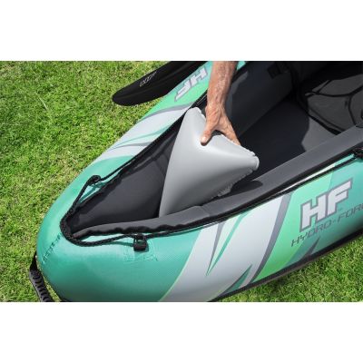 20. Bestway 65052 / 24 Sport Kajak 2-Sitzer Schwarz, Grün, Grau, Mint Acrylnitril-Butadien-Styrol (ABS), Nylon, Polyester, Polypropylen (PP), Polyvinylchlorid (PVC) Aufblasbares Kajak
