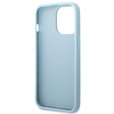 7. Guess Saffiano 4G Small Metal Logo Hülle für iPhone 13 Pro Max – Blau