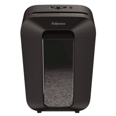 Fellowes LX70 Aktenvernichter, 4407501, schwarz, 18 Liter, zerkleinert bis zu 11 A4-Blätter (70 g/m²) gleichzeitig in 4 × 40 mm große Partikel (P-4/T-4), Sicherheitsverriegelung