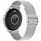 10. GRAVITY GT12-6 Damen-Smartwatch, lila Silikonarmband + silbernes Armband