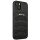4. AMG AMHCP14MGSEBK iPhone 14 Plus 6,7 "schwarz / schwarzes Hardcase Leder geprägte Linien