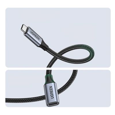 6. Ugreen US372 30205 USB-C – USB-C PD QC-Kabel 100 W 5 A 10 Gbit/s 1 m – Grau