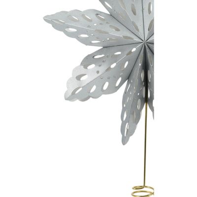 6. Weihnachtsbaumspitze Stern 30 cm Papier Silber