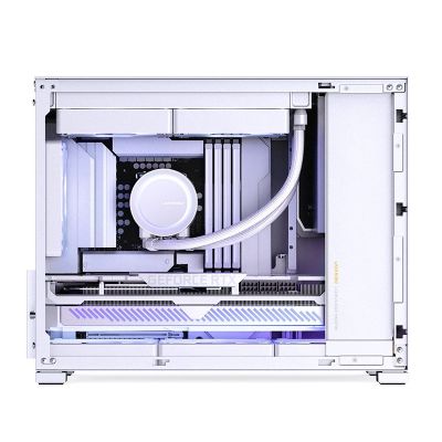 13. Jonsbo D32 STD PC-Gehäuse, Weiß, Mini-Gehäuse, mATX, gehärtetes Glas – Weiß