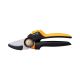 Fiskars X-Series P941 Amboss-Gartenschere, Schwarz, Orange