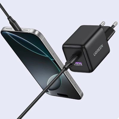 2. Ugreen Nexode N Series X516 30W GaN Wandladegerät 1x USB-A 1x USB-C - Grau
