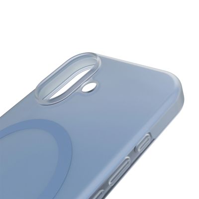 8. Puro Daylight Magsafe-kompatible Silikonhülle für iPhone 17 – durchscheinendes Blau