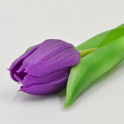 8. LILA TULPE 31 CM LEBENSECHTE FRÜHLINGSDEKORATION