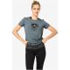5. Damen-T-Shirt mit kurzen Ärmeln SUPER.NATURAL W BANDITO CAT TEE, grau