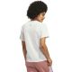3. adidas Damen-T-Shirt mit kursivem Schriftzug-Grafikmuster, Weiß, KQ6404