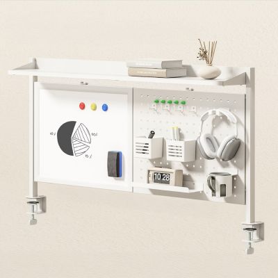 7. Ergo Office Schreibtisch-Trennwand/Organizer, max. Belastung 10 kg, weiße Tafel, Breite 1116 mm, weiß, ER-301 W