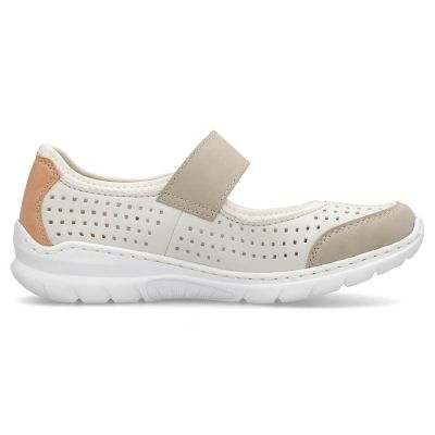 23. Bequeme Rieker W RKR575A Lochmusterschuhe, beige