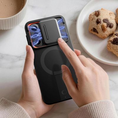 5. Tech-Protect Kevlar Aura MagSafe Hülle für Samsung Galaxy A57 – Schwarz und Orange