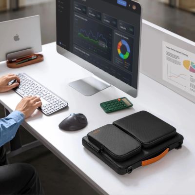 9. Tech-Protect Defender Tasche für Laptop 13-14 - Schwarz und Orange