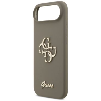 6. Guess Silikonhülle mit großem 4G-Schriftzug für iPhone Air – Braun