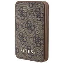 Guess Powerbank 15W GUPB5LP4GEGW 5000mAh braun/braun 4G Leder Metall Logo