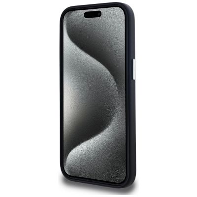 5. Karl Lagerfeld FW Metal Plate MagSafe iPhone 15 Hülle - Schwarz