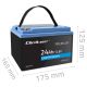 5. Qoltec LiFePO4 Lithium-Eisenphosphat-Akku | 12,8 V | 24 Ah | 307,2 Wh | BMS