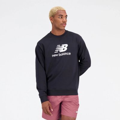New Balance Essentials Stacked Logo French M MT31538BK Sweatshirt