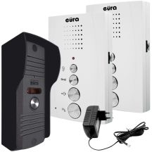 Gegensprechanlage „EURA“ ADP-51A3 „DIFESA“ – für 1 Familie, 2 Innenstationen, Intercom, weiß