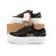 19. Lee Cooper Damen-Sneaker mit Plateausohle, schwarz mit Gold
