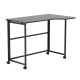 13. MACLEAN Klappschreibtisch mit Rollen, schwarz, mobil, 100 x 65 cm, max. 50 kg, abgewinkelt, L-förmig, MC