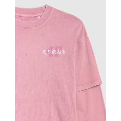 7. Oversized Langarmshirt mit Print für Mädchen 4F 4FJRAW25TLONF543-54S