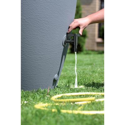 6. Wasserhahn für Regenwassertank Cantap 3/4 Schwarz - Möglichkeit der Schlauchinstallation