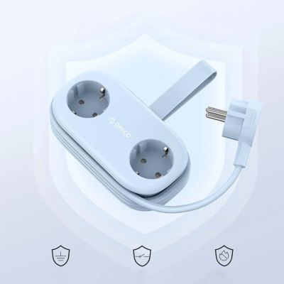 3. Orico AP3 65W GaN 6-in-1 Steckdosenleiste (2x Netzanschluss + 2x USB-A + 2x USB-C) – Blau
