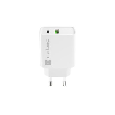 7. NATEC RIBERA USB-A + USB-C 20W POWER DELIVERY WEISSES LADEGERÄT NUC-2061