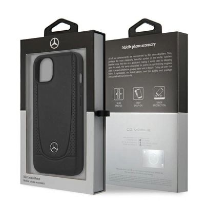 8. Mercedes MEHCP14MARMBK iPhone 14 Plus 6,7 "schwarz / schwarze Hardcase Leder Urban