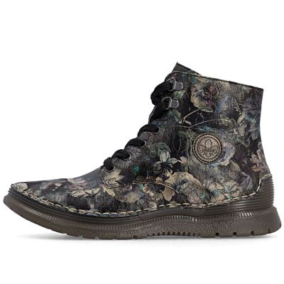 3. Gefütterte Damen-Ankle-Boots mit Blumenmuster Rieker 53632-90