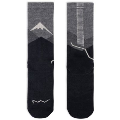 Buff Merino Leichtgewicht Crew Socken LWC1 Graphit L Socken