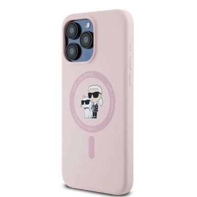 2. Karl Lagerfeld Silikon Karl&Choupette Ring MagSafe Case für iPhone 15 Pro Max - Pink