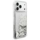 4. Guess Liq Hülle Glitter Charms für iPhone 17 Pro - Silber