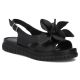 Schwarze Keilsandalen aus Leder für Damen, Filippo DS6965