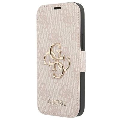 Guess GUBKP13X4GMGPI iPhone 13 Pro Max 6,7" rosa/rosa Buch 4G Big Metal Logo