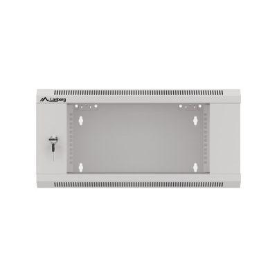 3. LANBERG Wandschrank 19" 4HE 570x600 Schnellmontage (Grau, flach verpackt) WFFA-5604-10S