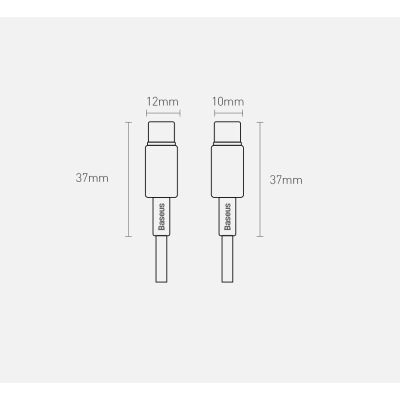 17. Baseus CATWJ-A01 USB-C – USB-C PD QC-Kabel 100 W 5 A 480 Mbit/s 2 m – Schwarz
