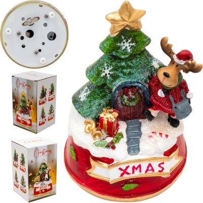 10. Weihnachtsdekoration mit einem spielenden Rentier