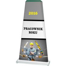 Glastrophäe mit LuxorJet-Farbdruck